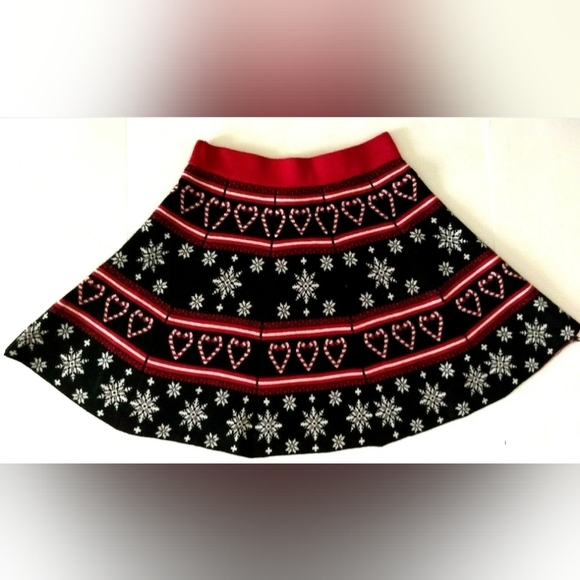Christmas Candy Cane Mini Skirt JuniorsXL - Picture 2 of 8